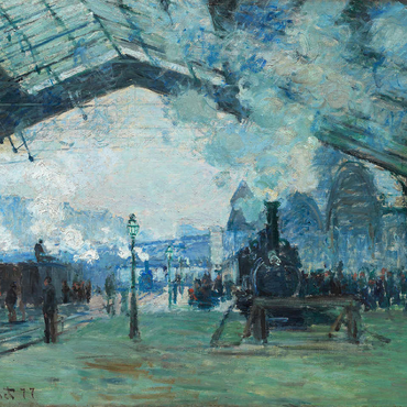 Arrival of the Normandy Train Gare Saint-Lazare 1887 by Claude Monet 100 Jigsaw Puzzle 3D Modell