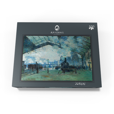 Arrival of the Normandy Train Gare Saint-Lazare 1887 by Claude Monet 500 Jigsaw Puzzle box view1