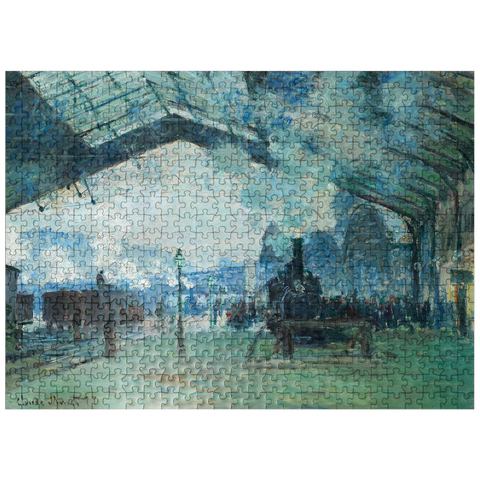 puzzleplate Arrival of the Normandy Train Gare Saint-Lazare 1887 by Claude Monet 500 Jigsaw Puzzle