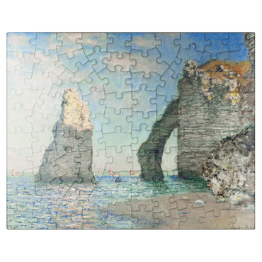 puzzleplate Claude Monets The Cliffs at Étretat 1885 100 Jigsaw Puzzle