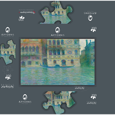 Venice Palazzo Dario 1908 by Claude Monet 100 Jigsaw Puzzle box 3D Modell