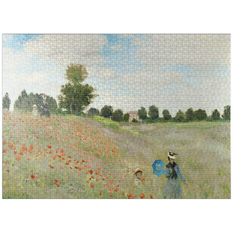 puzzleplate Claude Monet's The Poppy Field near Argenteuil (1873) 1000 Jigsaw Puzzle