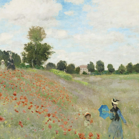Claude Monet's The Poppy Field near Argenteuil (1873) 1000 Jigsaw Puzzle 3D Modell