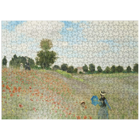 puzzleplate Claude Monets The Poppy Field near Argenteuil 1873 500 Jigsaw Puzzle