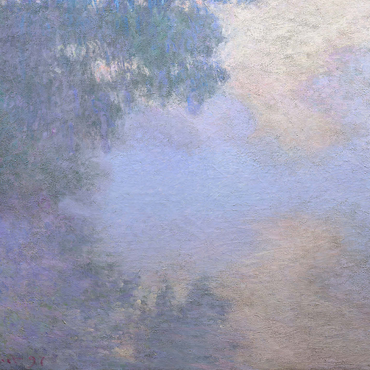 Morning on the Seine near Giverny (1897) by Claude Monet 1000 Jigsaw Puzzle 3D Modell