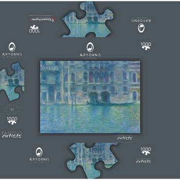 Palazzo da Mula, Venice (1908) by Claude Monet 1000 Jigsaw Puzzle box 3D Modell