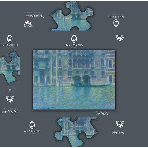 Palazzo da Mula, Venice (1908) by Claude Monet 1000 Jigsaw Puzzle box 3D Modell