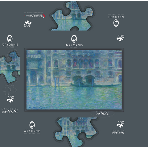 Palazzo da Mula Venice 1908 by Claude Monet 100 Jigsaw Puzzle box 3D Modell