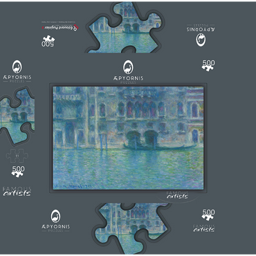 Palazzo da Mula Venice 1908 by Claude Monet 500 Jigsaw Puzzle box 3D Modell