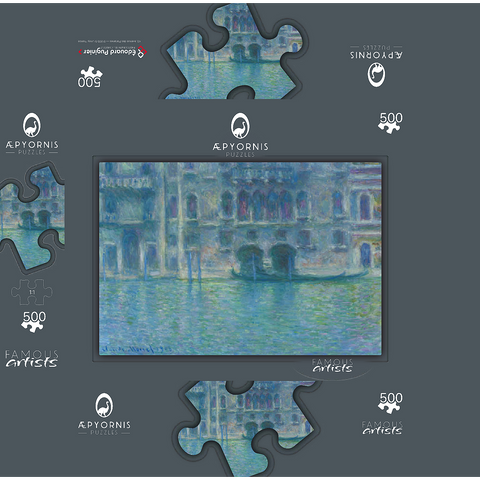 Palazzo da Mula Venice 1908 by Claude Monet 500 Jigsaw Puzzle box 3D Modell
