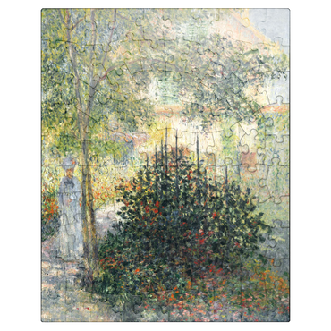 puzzleplate Camille Monet in the Garden at Argenteuil 1876 by Claude Monet garden painting 100 Jigsaw Puzzle