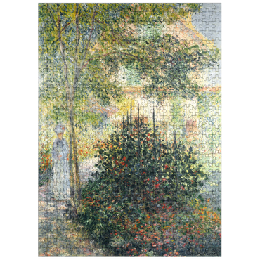 puzzleplate Camille Monet in the Garden at Argenteuil 1876 by Claude Monet garden painting 500 Jigsaw Puzzle