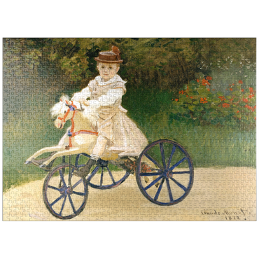 puzzleplate Jean Monet on His Hobby Horse (1872) by Claude Monet 1000 Jigsaw Puzzle