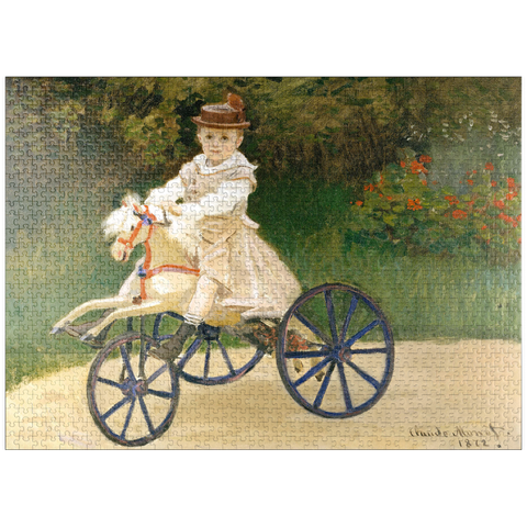 puzzleplate Jean Monet on His Hobby Horse (1872) by Claude Monet 1000 Jigsaw Puzzle
