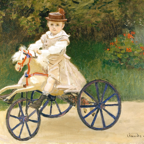 Jean Monet on His Hobby Horse (1872) by Claude Monet 1000 Jigsaw Puzzle 3D Modell