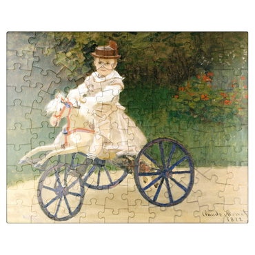 puzzleplate Jean Monet on His Hobby Horse 1872 by Claude Monet 100 Jigsaw Puzzle