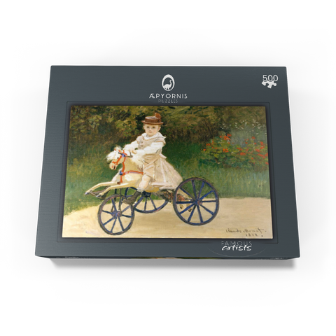 Jean Monet on His Hobby Horse 1872 by Claude Monet 500 Jigsaw Puzzle box view1