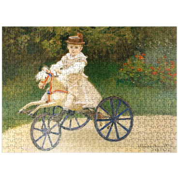 puzzleplate Jean Monet on His Hobby Horse 1872 by Claude Monet 500 Jigsaw Puzzle