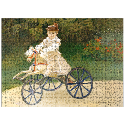 puzzleplate Jean Monet on His Hobby Horse 1872 by Claude Monet 500 Jigsaw Puzzle