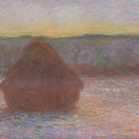 Haystacks, Thaw, Sunset (18901891) by Claude Monet 1000 Jigsaw Puzzle 3D Modell