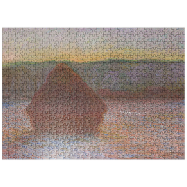 puzzleplate Haystacks Thaw Sunset 1890-1891 by Claude Monet 500 Jigsaw Puzzle