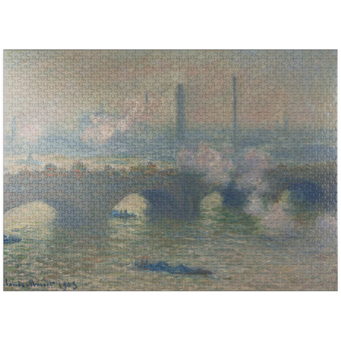 puzzleplate Waterloo Bridge, Gray Day (1903) by Claude Monet 1000 Jigsaw Puzzle