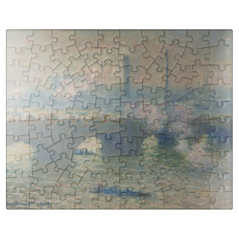 puzzleplate Waterloo Bridge Gray Day 1903 by Claude Monet 100 Jigsaw Puzzle