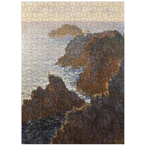 puzzleplate Claude Monets Rocks at Belle-Isle Port-Domois 1886 500 Jigsaw Puzzle