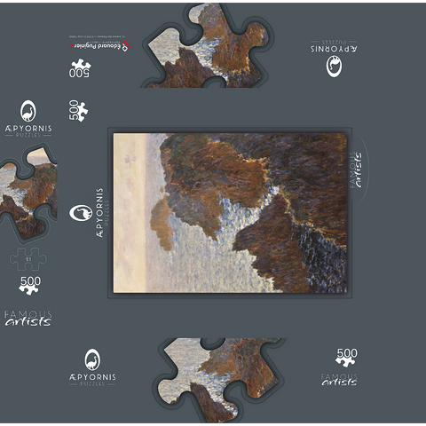 Claude Monets Rocks at Belle-Isle Port-Domois 1886 500 Jigsaw Puzzle box 3D Modell