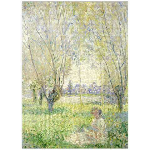 puzzleplate Woman Seated under the Willows (1880) by Claude Monet 1000 Jigsaw Puzzle