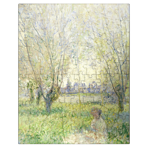 puzzleplate Woman Seated under the Willows 1880 by Claude Monet 100 Jigsaw Puzzle