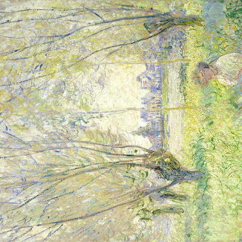 Woman Seated under the Willows 1880 by Claude Monet 100 Jigsaw Puzzle 3D Modell