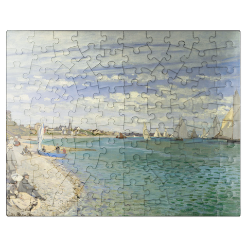 puzzleplate Regatta at Sainte-Adresse 1867 by Claude Monet 100 Jigsaw Puzzle