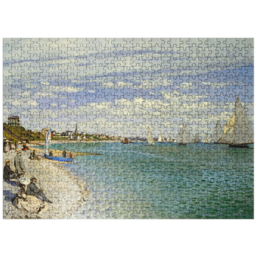 puzzleplate Regatta at Sainte-Adresse 1867 by Claude Monet 500 Jigsaw Puzzle