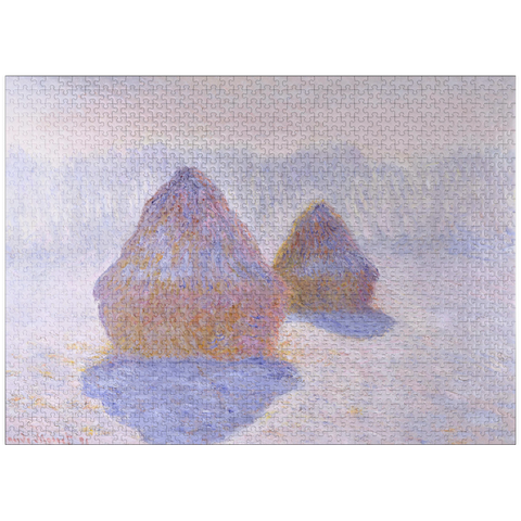 puzzleplate Haystacks (Effect of Snow and Sun) (1891) by Claude Monet 1000 Jigsaw Puzzle