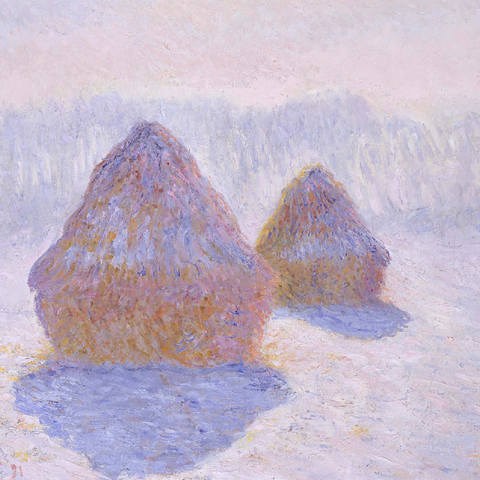 Haystacks Effect of Snow and Sun 1891 by Claude Monet 100 Jigsaw Puzzle 3D Modell