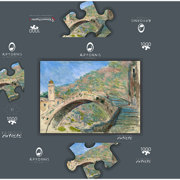 Claude Monet's Bridge at Dolceacqua (1884) 1000 Jigsaw Puzzle box 3D Modell