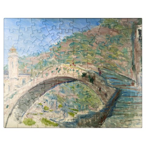puzzleplate Claude Monets Bridge at Dolceacqua 1884 100 Jigsaw Puzzle