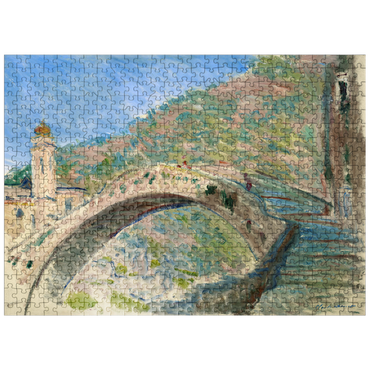 puzzleplate Claude Monets Bridge at Dolceacqua 1884 500 Jigsaw Puzzle