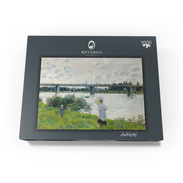 Claude Monet's The Promenade with the Railroad Bridge, Argenteuil (1874) 1000 Jigsaw Puzzle box view1