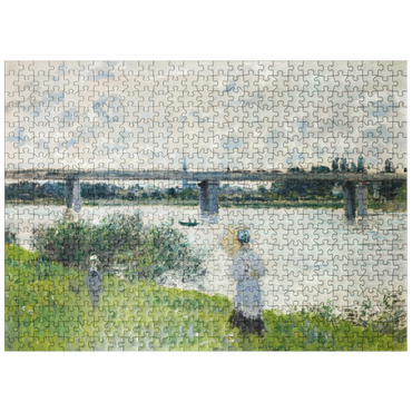 puzzleplate Claude Monets The Promenade with the Railroad Bridge Argenteuil 1874 500 Jigsaw Puzzle
