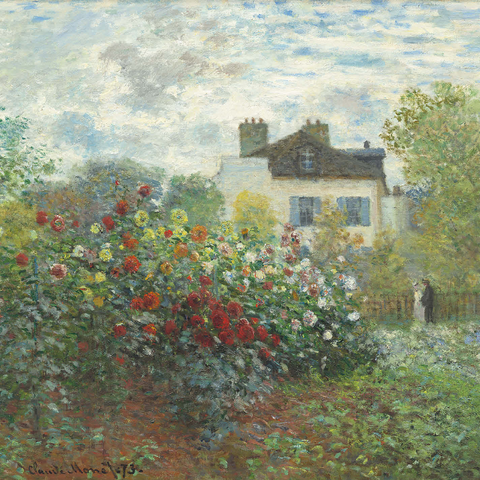 The Artist's Garden in Argenteuil, A Corner of the Garden with Dahlias (1873) by Claude Monet 1000 Jigsaw Puzzle 3D Modell