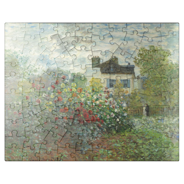 puzzleplate The Artists Garden in Argenteuil A Corner of the Garden with Dahlias 1873 by Claude Monet 100 Jigsaw Puzzle