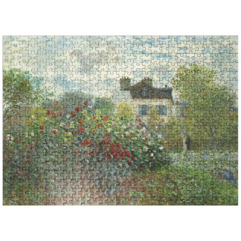 puzzleplate The Artists Garden in Argenteuil A Corner of the Garden with Dahlias 1873 by Claude Monet 500 Jigsaw Puzzle