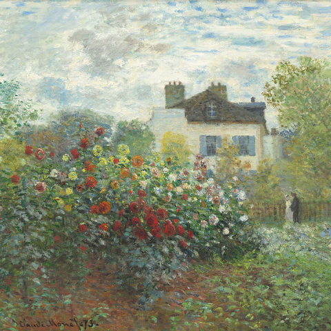 The Artists Garden in Argenteuil A Corner of the Garden with Dahlias 1873 by Claude Monet 500 Jigsaw Puzzle 3D Modell