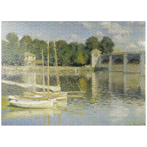puzzleplate Claude Monet's The Argenteuil Bridge (1874) 1000 Jigsaw Puzzle