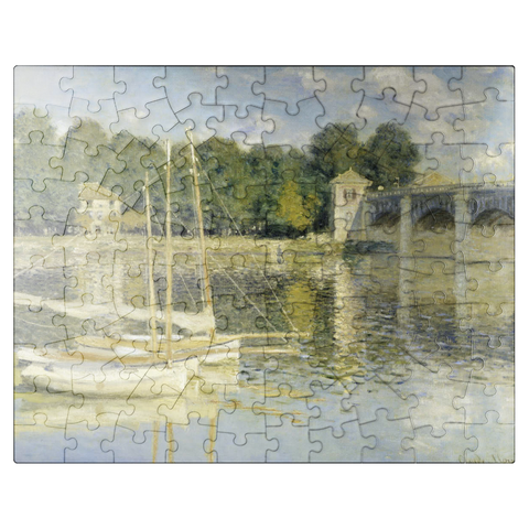 puzzleplate Claude Monets The Argenteuil Bridge 1874 100 Jigsaw Puzzle