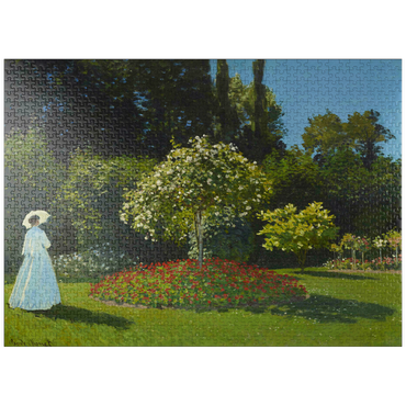puzzleplate Claude Monet's Lady in the garden (1867) 1000 Jigsaw Puzzle