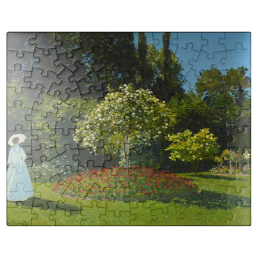 puzzleplate Claude Monets Lady in the garden 1867 100 Jigsaw Puzzle
