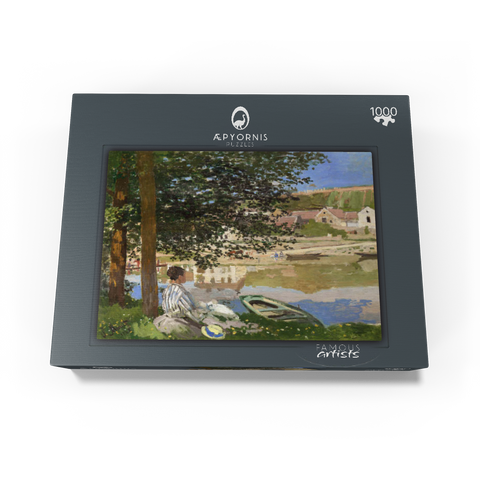 On the Bank of the Seine, Bennecourt (1868) by Claude Monet 1000 Jigsaw Puzzle box view1